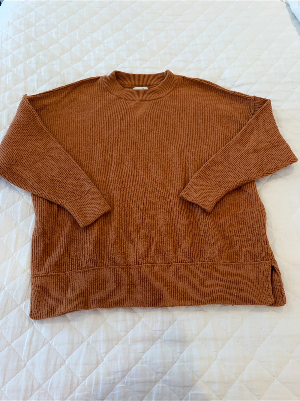 aerie Women's Crewneck Sweater in Rust
